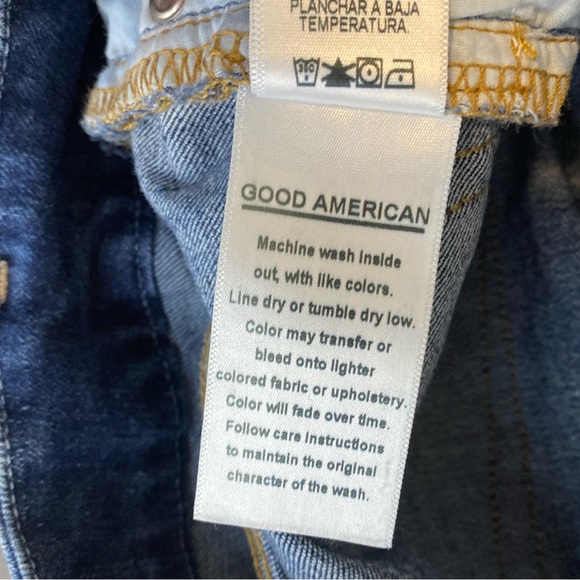 Good American Good Legs Skinny Jeans Ripped Distressed Knees - Picture 7 of 8